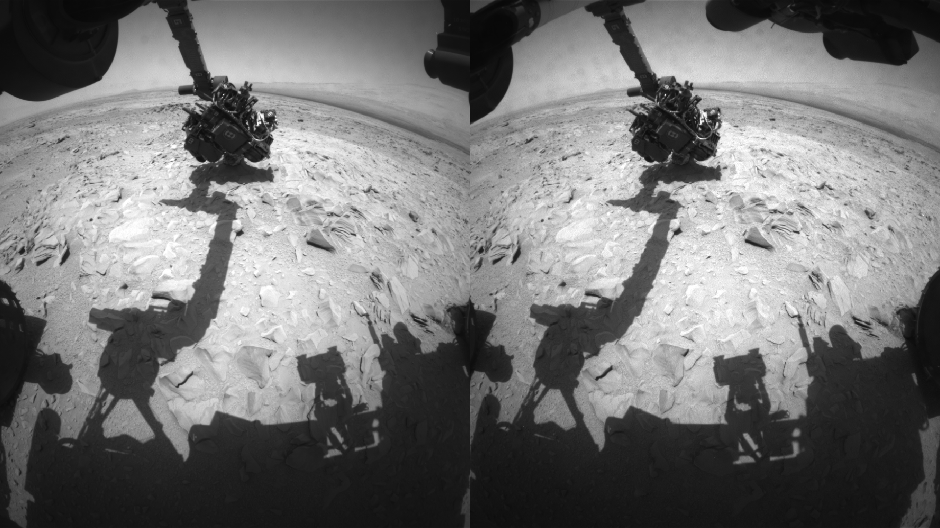 An example of a stereo hazcam image