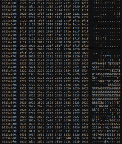 The second attempt at a hexdump