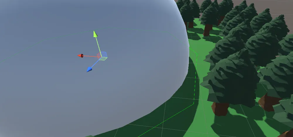 Waypoints shown when the object is selected